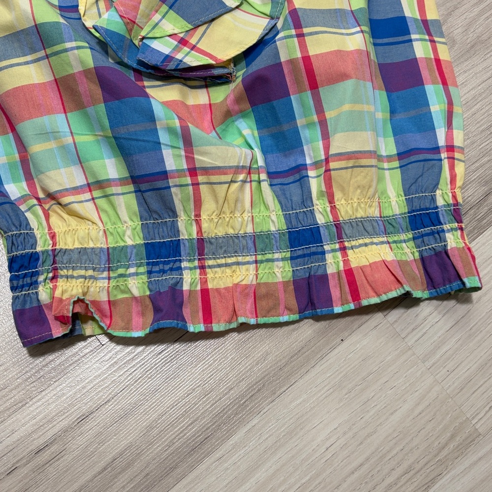 Chaps Multicolor Plaid Kids Blouse Size Small - Picture 8 of 8